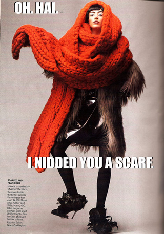 Illustration for article titled LOL'Vogue': Scarves, Silverware & Scooters